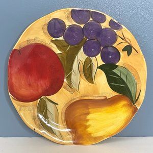 Home Trends 11" Verdona Dinner‎ Plate Beautifully Detailed Fruit Design
